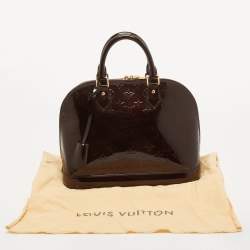 Pre Owned Louis Vuitton Amarante Monogram Vernis  Alma PM Bag