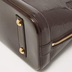 Pre Owned Louis Vuitton Amarante Monogram Vernis  Alma PM Bag
