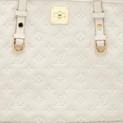 Pre Owned Louis Vuitton Neige Monogram Empreinte Leather Citadine PM Bag
