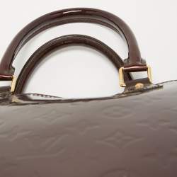 Pre Owned Louis Vuitton Amarante Monogram Vernis Alma GM Bag