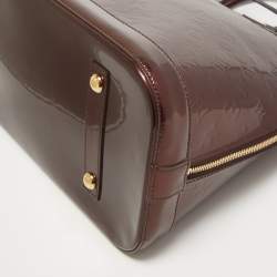 Pre Owned Louis Vuitton Amarante Monogram Vernis Alma GM Bag