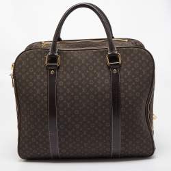 Pre Owned Louis Vuitton Fusain Monogram Idylle Fabric Epopee Rolling Luggage