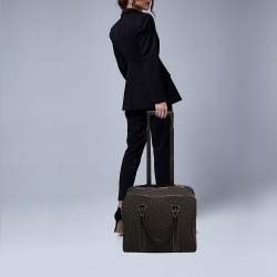 Pre Owned Louis Vuitton Fusain Monogram Idylle Fabric Epopee Rolling Luggage
