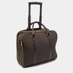 Pre Owned Louis Vuitton Fusain Monogram Idylle Fabric Epopee Rolling Luggage