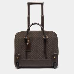 Pre Owned Louis Vuitton Fusain Monogram Idylle Fabric Epopee Rolling Luggage