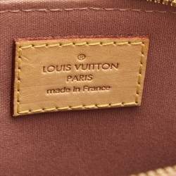 Pre Owned Louis Vuitton Beige Poudre Monogram Vernis Alma BB Bag