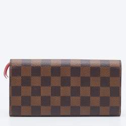 Louis Vuitton Damier Ebene Canvas Emilie Wallet