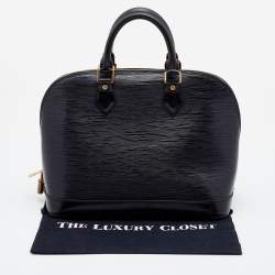 Pre Owned Louis Vuitton Black Epi Leather Alma PM Bag