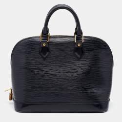 Pre Owned Louis Vuitton Black Epi Leather Alma PM Bag