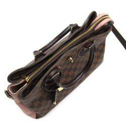 Pre Owned Louis Vuitton Brown Canvas Damier Ebene Normandy