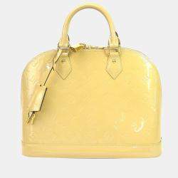 Louis Vuitton Monogram Vernis Alma PM - Yellow Handle Bags
