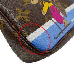 Pre Owned Louis Vuitton Brown Monogram Canvas Holiday Edition Mini Pochette Accessoires