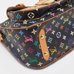 Pre Owned Louis Vuitton Black Multicolor Monogram Canvas Rita Bag