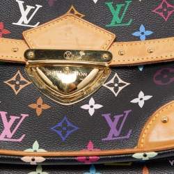 Pre Owned Louis Vuitton Black Multicolor Monogram Canvas Rita Bag
