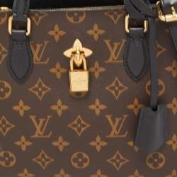 Pre Owned Louis Vuitton Black Monogram Canvas Flower Tote