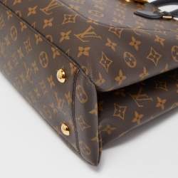 Pre Owned Louis Vuitton Black Monogram Canvas Flower Tote