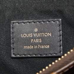 Pre Owned Louis Vuitton Black Monogram Canvas Flower Tote