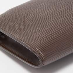 Pre Owned Louis Vuitton Moka Epi Leather Pochette Accessories