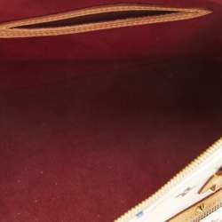 Pre Owned Louis Vuitton White Multicolor Monogram Canvas Alma PM Bag