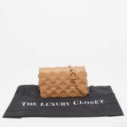Pre Owned Louis Vuitton Camel Monogram Leather Coussin Pochette Bag