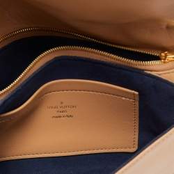 Pre Owned Louis Vuitton Camel Monogram Leather Coussin Pochette Bag