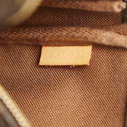 Pre Owned Louis Vuitton Brown Canvas Monogram Pochette Accessoires Long Strap bag