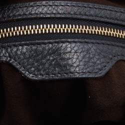 Pre Owned Louis Vuitton Black Monogram Mahina Leather Selene MM Bag