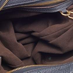 Pre Owned Louis Vuitton Black Monogram Mahina Leather Selene MM Bag