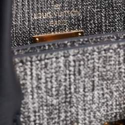 Pre Owned Louis Vuitton Grey Denim Epi Leather City Steamer MM Bag