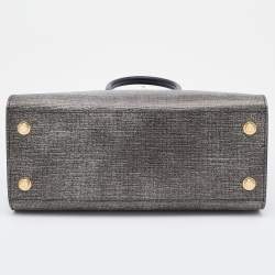 Pre Owned Louis Vuitton Grey Denim Epi Leather City Steamer MM Bag