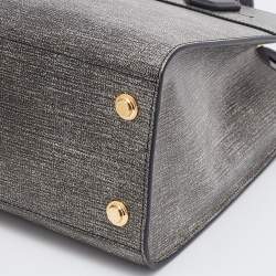 Pre Owned Louis Vuitton Grey Denim Epi Leather City Steamer MM Bag