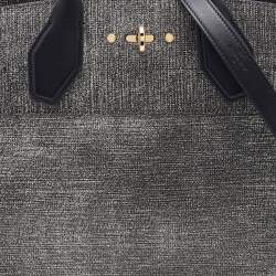 Pre Owned Louis Vuitton Grey Denim Epi Leather City Steamer MM Bag
