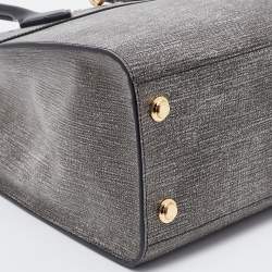 Pre Owned Louis Vuitton Grey Denim Epi Leather City Steamer MM Bag