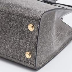 Pre Owned Louis Vuitton Grey Denim Epi Leather City Steamer MM Bag