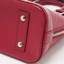 Pre Owned Louis Vuitton Fuchsia Epi Leather Alma BB Bag