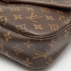 Pre Owned Louis Vuitton Brown Monogram Canvas Mabillon Crossbody Bag