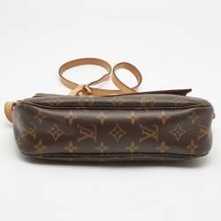 Pre Owned Louis Vuitton Brown Monogram Canvas Mabillon Crossbody Bag
