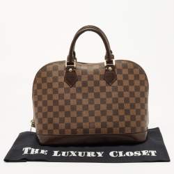 Pre Owned Louis Vuitton Damier Ebene Canvas Alma PM Bag