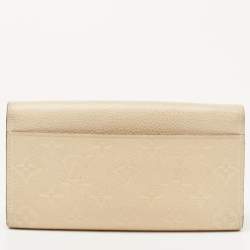 Louis Vuitton Cream Monogram Empreinte Leather Sarah Wallet 