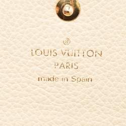 Louis Vuitton Cream Monogram Empreinte Leather Sarah Wallet 