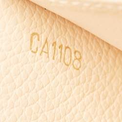 Louis Vuitton Cream Monogram Empreinte Leather Sarah Wallet 