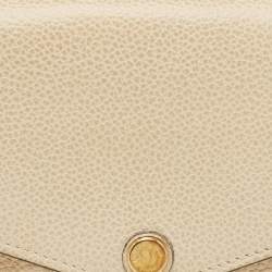 Louis Vuitton Cream Monogram Empreinte Leather Sarah Wallet 