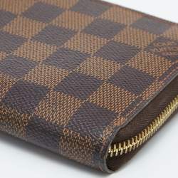 Louis Vuitton Damier Ebene Canvas Zippy Wallet