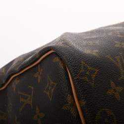 Pre Owned Louis Vuitton Brown Monogram Canvas Keepall Bandouliere 55 Duffel Bag