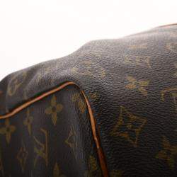 Pre Owned Louis Vuitton Brown Monogram Canvas Keepall Bandouliere 55 Duffel Bag