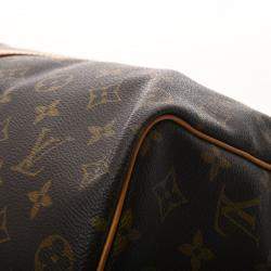 Pre Owned Louis Vuitton Brown Monogram Canvas Keepall Bandouliere 55 Duffel Bag