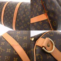 Pre Owned Louis Vuitton Brown Monogram Canvas Keepall Bandouliere 55 Duffel Bag