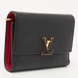 Louis Vuitton Black Taurillon Leather Maxi Capucines Wallet