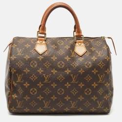Pre-owned Louis Vuitton Monogram Speedy 30 Hand Bag M41526 Lv Auth 33397 In  Brown