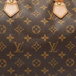 Pre Owned Louis Vuitton Brown Monogram Canvas Speedy 30 Top Handle Bag